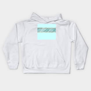 Aqua marble azure stripe Kids Hoodie